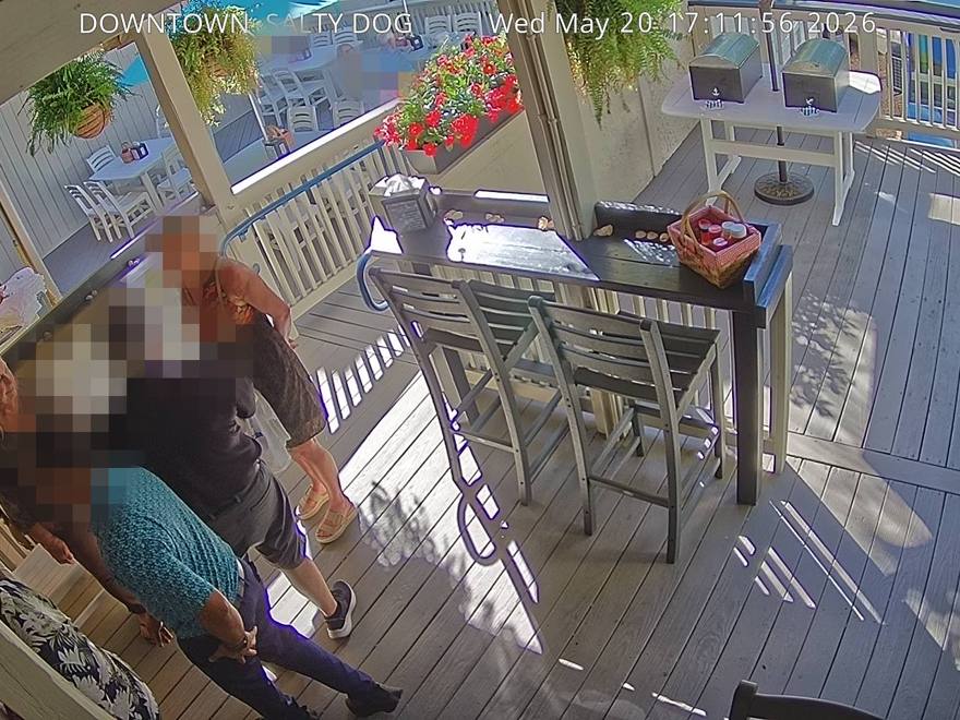 Trac camera frame with person detection boxes